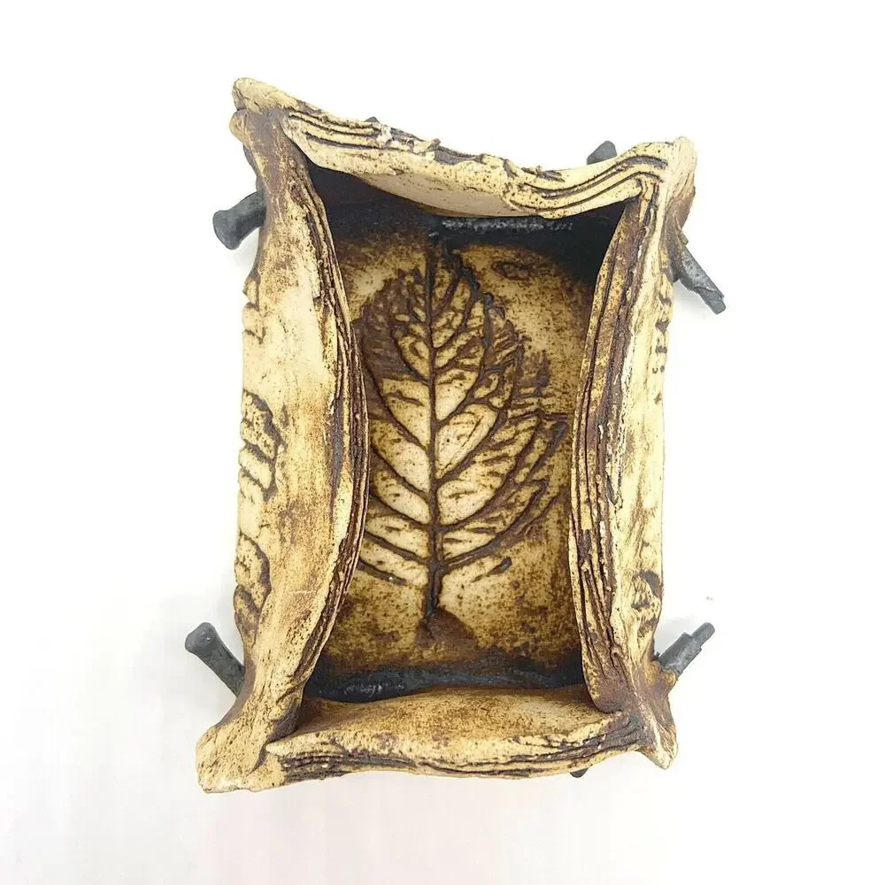 Artisan Ceramic Schwarzwaldner? Trinket Box Fairy Cottage Primitive Hand Crafted